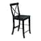 International Concepts X-Back Counter Height Stool, 24" Seat Height, Black S46-6132 - alternate 2